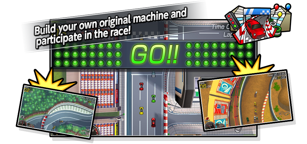 Build your own original machine and participate in the race!