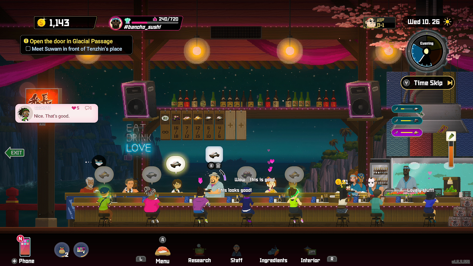 A sushi restaurant only open at night